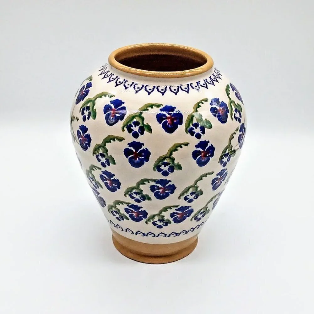 Nicholas Mosse Pottery Ireland Pansy Ceramic Vase